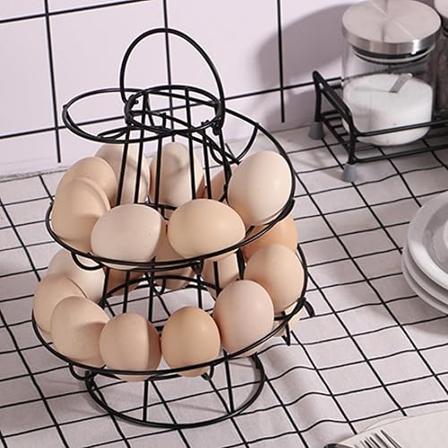 Hbbgdiy Support Minimaliste du Support d'oeuf en Spirale en Fer, Rack de Serpents d'oeufs pour comptoir pour Maintien et Affichage Frais, Solution de Stockage Robuste Lisse - Nail Gallerys