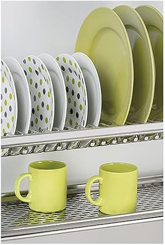 Emuca - Égouttoir Suspendu pour Assiettes et Verres, Largeur 60cm, largeur intérieur module 535 - 570mm, Acier Inoxydable - Nail Gallerys