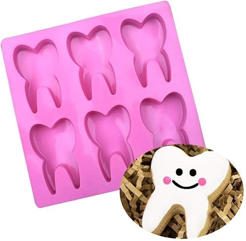 Dents Fondant Au Chocolat Décoration De Gâteau Outils Pudding Moule Gâteau Moule Dent 3d En Forme De Silicone Mignon 6 Trous Moisissures Jelly - Nail Gallerys