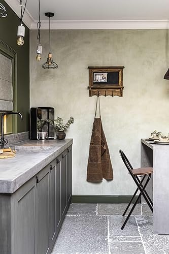 JARDIN202 - Tabouret pliant élégant et durable avec repose-pieds, idéal pour la cuisine Noir et argenté 80 x 40 x 45 cm - Nail Gallerys