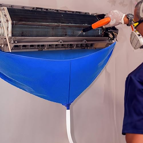 Couverture Nettoyage Climatiseur - Kit Nettoyage Climatisation Split - Housse de Lavage Climatiseur en PVC étanche avec tuyau d'évacuation, Pour Les Unités AC Murales - Nail Gallerys