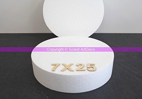 Lealoo Disque épaisseur 7 cm, diamètre 25 cm, polystyrène Pro Haute densité, Dummy - Nail Gallerys