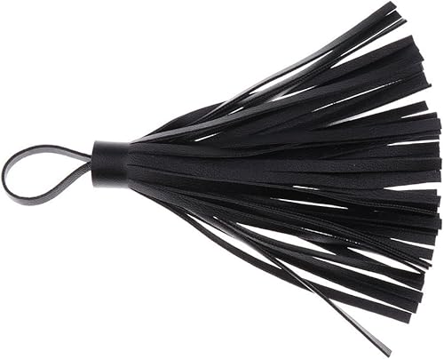 Inzopo Lot de 2 pampilles en cuir de 10 cm pour collier, porte-clés, sac, pendentif, breloques, loisirs créatifs, noir - Nail Gallerys