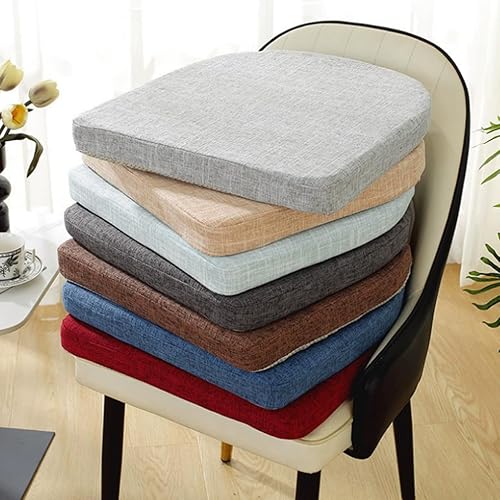 Lot de 2/4/6 Galette de Chaise de Salle à Manger avec Attaches – Forme de U Coussin de Chaise de Cuisine Déhoussables et Lavables, Antidérapants, Coussin de Siège pour Interieu/Bureau(#1,45*45cm(6pcs) - Nail Gallerys