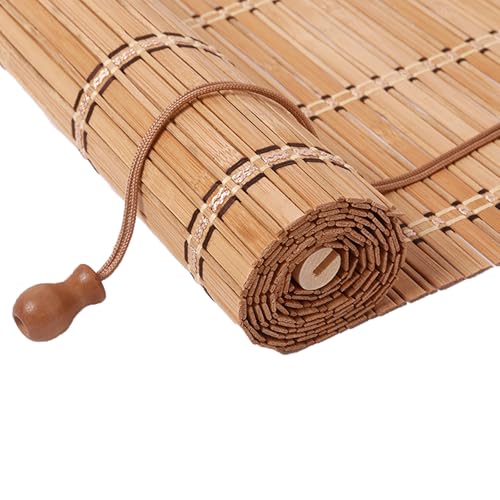 Store Enrouleur Bambou Naturel,Store Occultant en Bambou Exterieur,Stores À Rouleaux Romains, Stores enroulables pour Maison, intérieur et extérieur, Personnalisable - B - W155xH140cm/61x55in - Nail Gallerys
