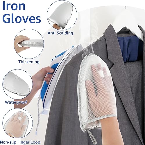 Tapis de presse pour porte avec gant vapeur, 114 x 47 cm, résistant à la chaleur, tapis de repassage vertical au-dessus de la porte, tapis de repassage portable et tapis de presse pour les voyages - Nail Gallerys