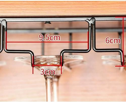 Bapao Insert Porte-Verres Suspendu Porte Tasse avec 4 Fentes pour 8-12 Verres, Fer - Nail Gallerys