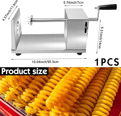WIYETY Coupe-légumes en spirale en acier inoxydable : coupe-pommes de terre, avec 50 bâtons de bambou de 25 cm de long, coupe-pommes de terre, trancheuse multifonction pour pommes de terre - Nail Gallerys