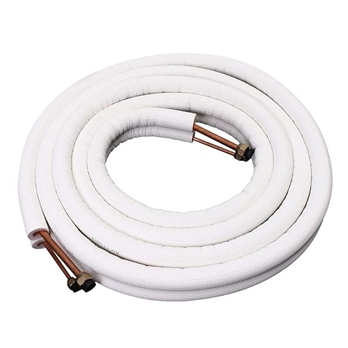 Forspero 1/2 / 4M Tuyau En Cuivre Isolé 1/4 '' 3/8 '' Climatiseur Tuyaux Raccords Paire Tube De Bobine - 2M - Nail Gallerys
