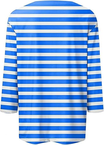 T-shirt d'été à manches sept quarts pour femme avec épaules et épaules - Nail Gallerys