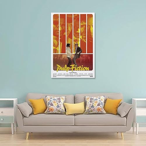 Pulp Movie Posters Fiction Drôle Salle de Bain Vincent Vega Sur Les Toilettes Salle De Bains Poster Pour Chambre, Art Mural Esthétique Sur Toile, Décoration De Chambre À Coucher Poster 30 x 45 cm - Nail Gallerys