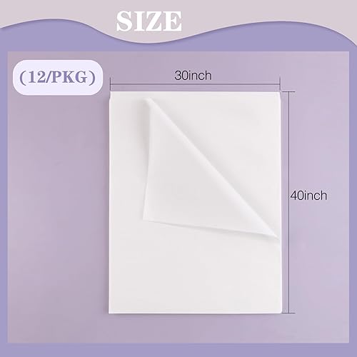 LINECO - Unbuffered Acid-Free Tissue Paper, 30x40', Pack of 12. - Nail Gallerys