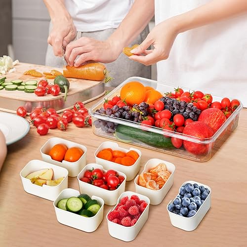 LURICO Snack Box avec Compartiment, Bol à Collation avec Couvercle, avec 8 Compartiments Individuels, Snack Bowl, Plateau de Collation pour Bonbons, Collations, Biscuits, Noix, Fruits - Nail Gallerys