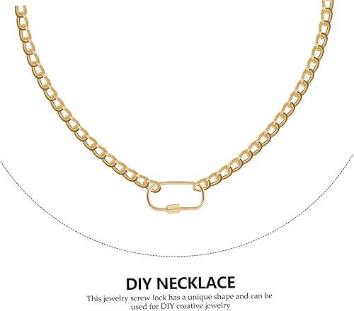 Sewroro 1pièce Connecteur De Collier Inoxydable Avec Vis De Verrouillage Pour Fabrication De Bijoux Accessoire Pendentif Oval Pour Diy Necklace Et Bracelets - Nail Gallerys