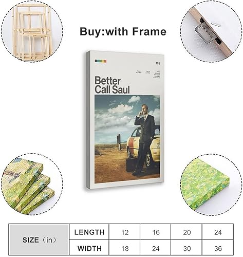 MJKO Better Call Saul Lot de 2 affiches sur toile pour décoration de chambre à coucher, paysage sportif, bureau, chambre, cadeau sans cadre, 30 x 45 cm - Nail Gallerys
