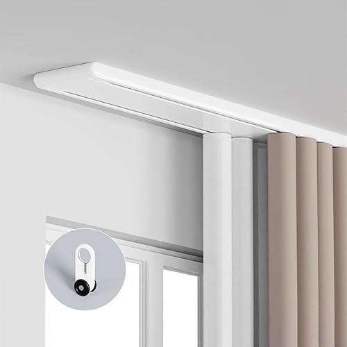 HIQACTLIF Poulie de Rail de Rideau, poulie de Rail de Rideau de Plafond silencieuse, poulie de Rail de Rideau dissimulée Robuste, adaptée au Salon, à la Salle de Bain et à la Chambre à Coucher - Nail Gallerys