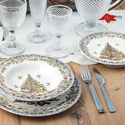Churchill Season Greetings Service de table, 18 pièces, blanc ivoire - Nail Gallerys