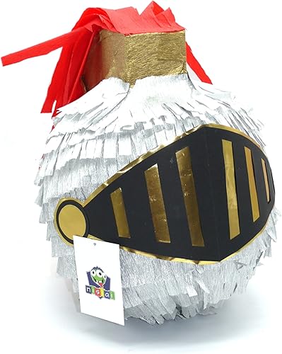 Nislai® Pinata Chevalier - Fête d'anniversaire d'enfant - Piñata anniversaire dragon - Pinata cadeau - ou comme fête décorative - 30 x 25 x 25 cm - Nail Gallerys