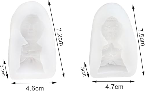 Aweisile Moule en Silicone pour Bougie 2 Pièces DIY Moules à Bougies Bouddha Moule à Bougie en Silicone Bouddha Moule Silicone pour Bougie en Cire Moules à Bougies Bouddha pour Bougies Faites Maison - Nail Gallerys