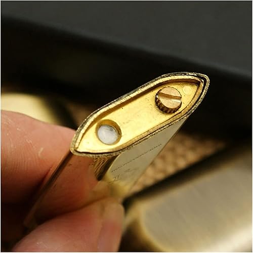 Briquet Au Kérosène Antique - Nostalgique en Laiton Rétro, Cuivre Pur Créatif Rechargeable Coupe-Vent, Vintage - Cadeau d'Anniversaire pour Papa et Mari (Col - Nail Gallerys