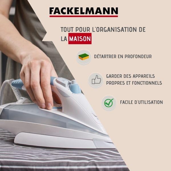 Fackelmann 128750 Détartrant fer à repasser, Poudre détartrant, Détartrant, Acide citrique, Blanc, 3 x 20 g - Nail Gallerys