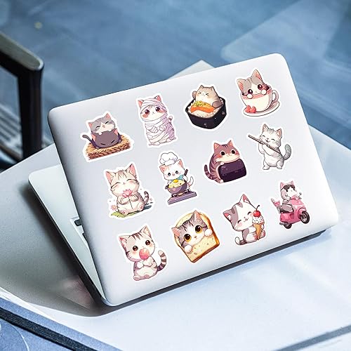 Lot de 50 autocollants pour chat mignon, Kawaii Pet Sticker pour garçons, filles, adolescentes, vinyle, imperméable, autocollants pour animaux drôles - Nail Gallerys