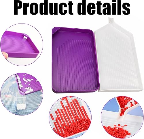 8 Pièces Plateau de Peinture Diamantée,Entrelacement Plateau Diamond Painting,Accessoires et outils empilables pour la peinture au diamant. - Nail Gallerys