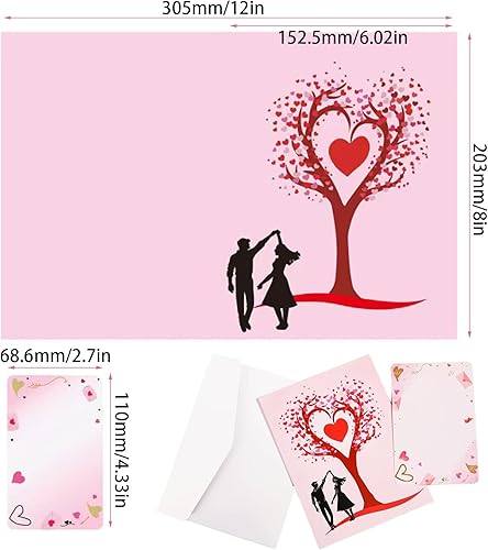 MisFun Carte de Voeux 3D Pop-Up, Carte De Saint Valentin, Carte Feliciation Mariage Pop Up 3D Carte Voeux Mariage avec Enveloppe Carte de Mariages Carte Cadeau pour Saint-Valentin, pour Petite Amie - Nail Gallerys