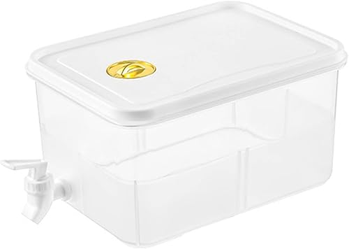 Miake Distributeur d'eau pour Réfrigérateur avec Robinets, 3L/5L Boisson avec Couvercle, Jus Glacé, Grand Seau À Eau Glacée pour Fruits, Jus Fruits,Cocktails - Nail Gallerys