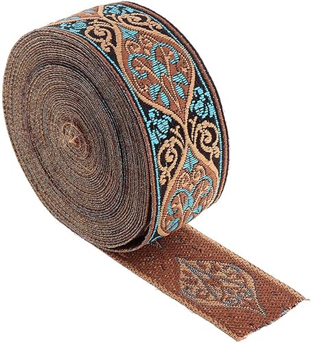 Colcolo Bordure Médiévale de 5 Mètres, Ruban, Ruban Décoratif, Tissu, Bordure, Bleu, 3cm - Nail Gallerys