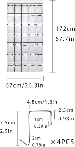 ZHYUAN Rangement Chaussures Suspendu avec 35 Grandes Poches,Organisateur de porte pour chaussures,Rangement de chaussures suspendu,Porte Chaussures Suspendu,Rangement Chaussure à Auspendre - Nail Gallerys