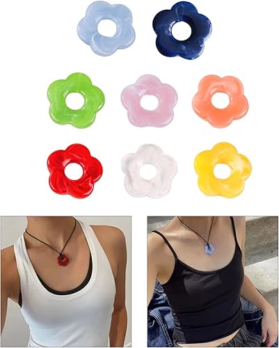 DIIOOMIEEU Pendentifs en résine teintée avec cinq fleurs creuses - Accessoires de bijoux pour boucles d'oreilles, bijoux artisanaux - Nail Gallerys