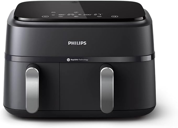 Friteuse sans huile PHILIPS - Airfryer NA351/00 - Double cuve 9L - 8 programmes de cuisson - 2750W - Nail Gallerys