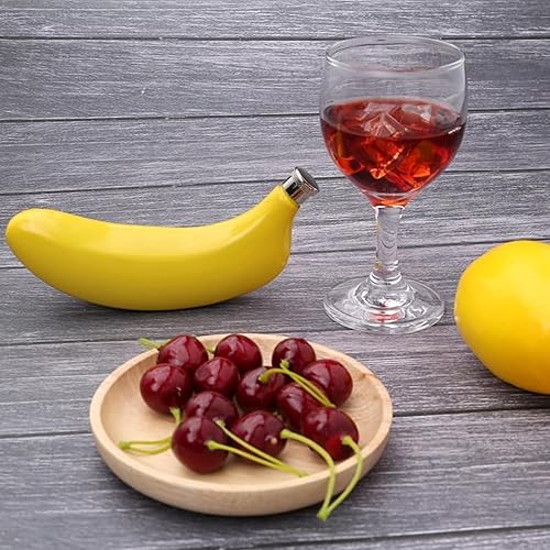 2 Fiole, Fiole à Whisky, Fiole à Alcool, Fiole en Forme de Banane, Fiole à Banane, Fiole à Banane Grande Bouteille de Poche à Alcool en Forme de Fruit Portable en Acier - Nail Gallerys