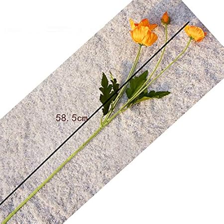RTWAY Lot de 3 Coquelicots artificiels en Soie à Longues tiges pour décoration de Table d'hôtel Rouge - Nail Gallerys