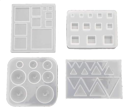 GUMEI Toutes Tailles carré Rond Triangle Bricolage géométrique résine Silicone Moule Bijoux Outils - Nail Gallerys