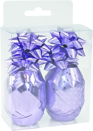 Clairefontaine 617283C - Une Boite De 2 Rubans Bolducs Pour Emballage Cadeau + 2 Noeuds D'emballage - Couleur : Mauve - Emballage Cadeau, Ruban D'Emballage - Nail Gallerys