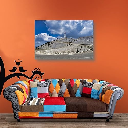 HSYIFF Affiches et impressions Senza Cornice 60 * 90cm Mont Ventoux Montagne e nuvole Tela Wall Art Soggiorno Poster Camera da letto Decorazione Pittura - Nail Gallerys