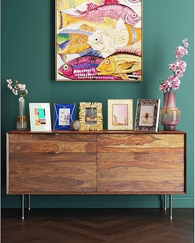 Kare Design Cadre photo Gold Leaves, or, fait à la main, chaque pièce est unique, vertical, decoration chambre, salon, couloir, cuisine, bureau, 10x15cm, 20 x 3 x 24 - Nail Gallerys