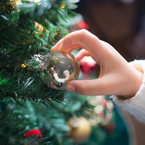 Relaxdays Boules de Noël, Lot de 30, en Plastique, D : 6 cm, Paillettes, Mates, Brillantes, déco Sapin, argenté/Blanc - Nail Gallerys