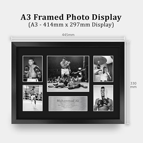 HWC Trading FR A4 Muhammad Ali Cadeaux photo autographe signée imprimée pour les fans de boxe - A4 Encadré - Nail Gallerys