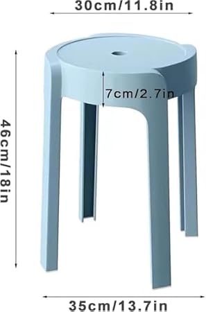 Lot de 4/8 tabourets empilables en plastique portables de 45,7 cm, tabourets gigognes idéaux pour salle de classe, bureau et petits espaces, design polyvalent et peu encombrant - Nail Gallerys