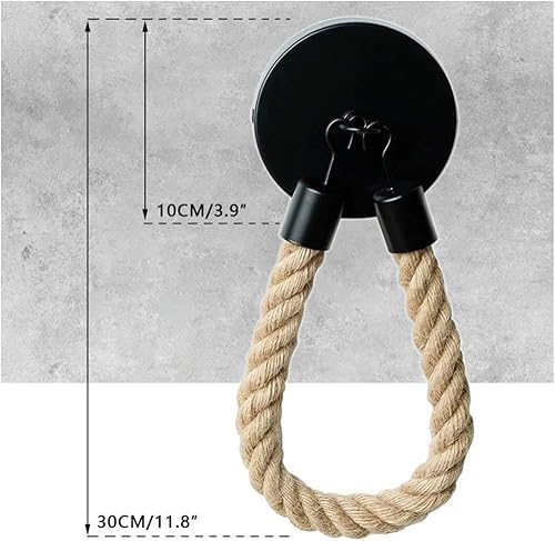 Niciksty Porte-Papier Toilette en Corde, Porte-Papier Toilette Mural Industriel, Porte-Rouleau de Papier Toilette, pour Salle de Bain, Toilettes, Cuisine - Nail Gallerys