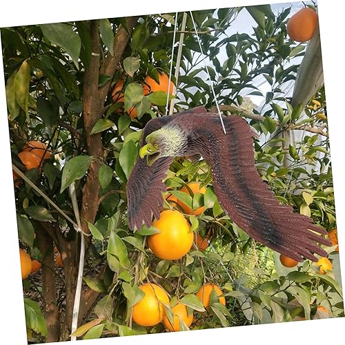 POPETPOP Ornement Aigle pour Dissuasion des Oiseaux Décoration Extérieur Accessoire De Jardin Réaliste Facile à Installer - Nail Gallerys