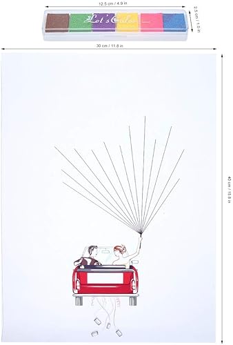 Fdit Livre d'or d'empreintes digitales Arbre d'arbre d'empreinte Digitale Creative DIY Livre d'empreintes digitales pour la fête d'anniversaire de Mariage(#1) - Nail Gallerys