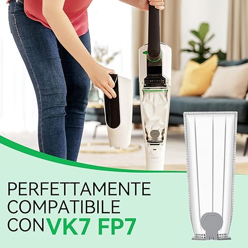 15 sacs d'aspirateur pour Vorwerk Kobold VK7, compatibles avec Vorwerk Kobold VK7 FP7, avec 3 filtres HEPA, pièces de rechange pour sac filtrant, sac à poussière de rechange pour Kobold - Nail Gallerys