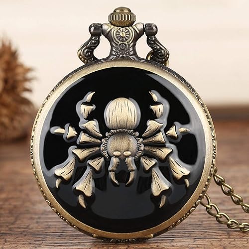 Akopiuto Rétro la légende de Zelda thème Montre de Poche à Quartz Scorpion araignée Motif Pendentif rétro Bronze chaîne Horloge créative Top Cadeaux - Nail Gallerys