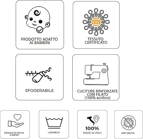 ARKETICOM Soft Cube Pouf reposepied déhoussable beanbag Poire Sac 42x42cm Marron - Nail Gallerys