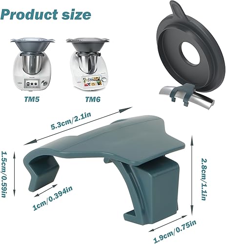 Support de Couvercle Compatible pour Thermomix TM6/TM5, Support de Couvercle pour Bol Mixeur Attachement sur la Poignée de Bol Mixeur Accessoires, Noir - Nail Gallerys