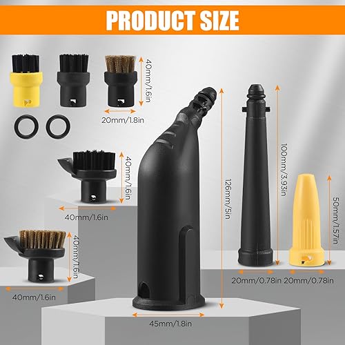 10 Accessoires Pour Nettoyeur Vapeur Karcher Sc1 Sc2 Sc3 Sc4 Sc5,Y Compris Buse Courbée Allongée,Brosse Ronde,Buse Pour Crevasses,Joint,Buse Allongée,Buse Courbée,Accessoires De Rechange Pour Karcher - Nail Gallerys